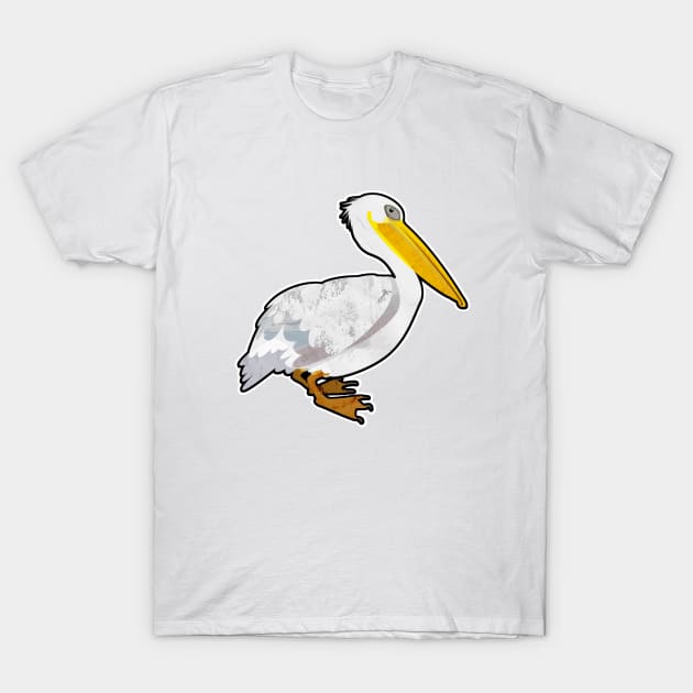 White pelican T-Shirt by jurjenbertens